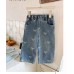 AiweiStyle Kids’ Printed Bow Jeans Pants – Cute, Stretchy, and Comfortable Denim for Girls
